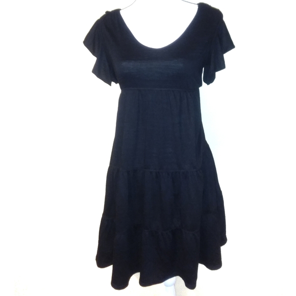 🆕️Max Studio Jersey Ruffle Sleeve Tiered Dress - Picture 4 of 10